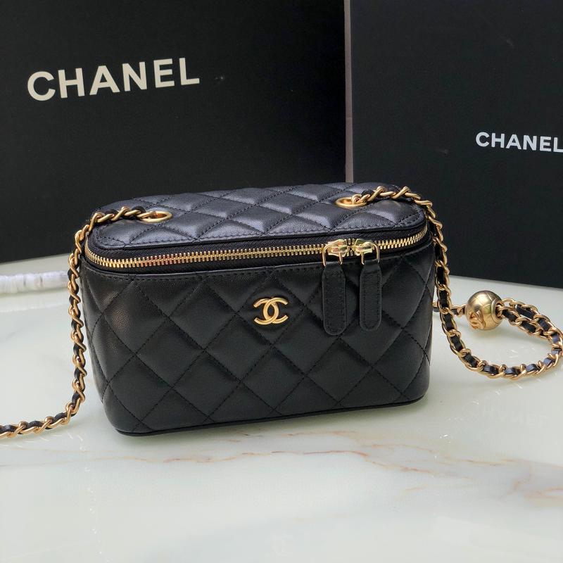 Chanel Chain Package AP2303 Sheepskin Gold Ball Black